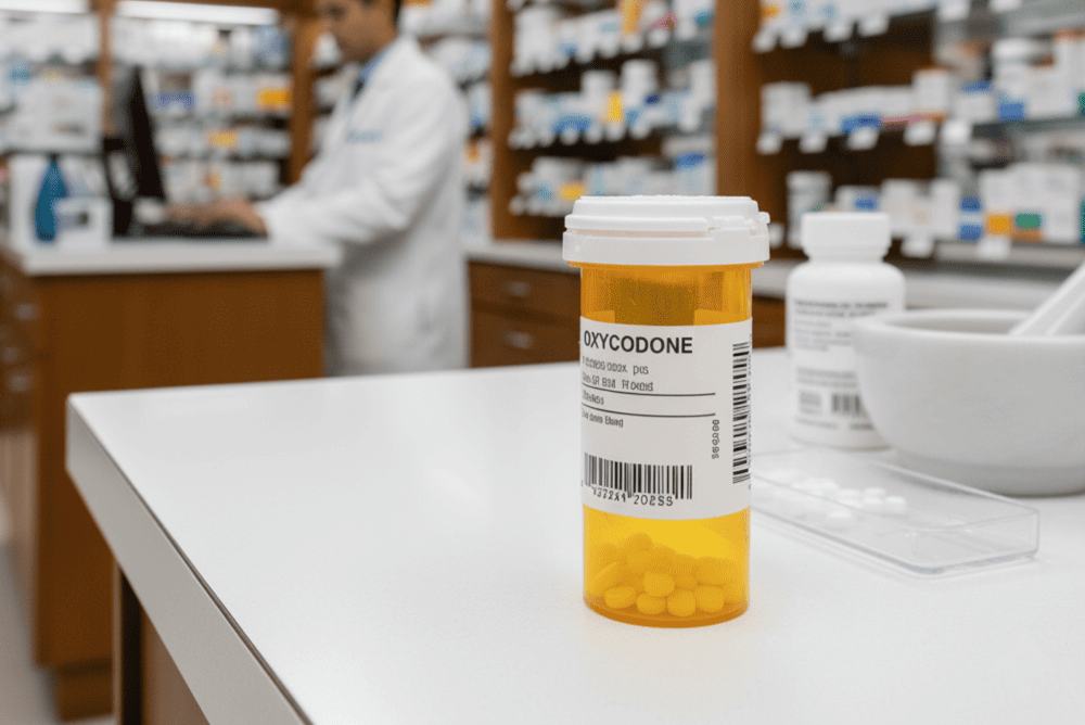 Oxycodone - originally derived from the opium poppy